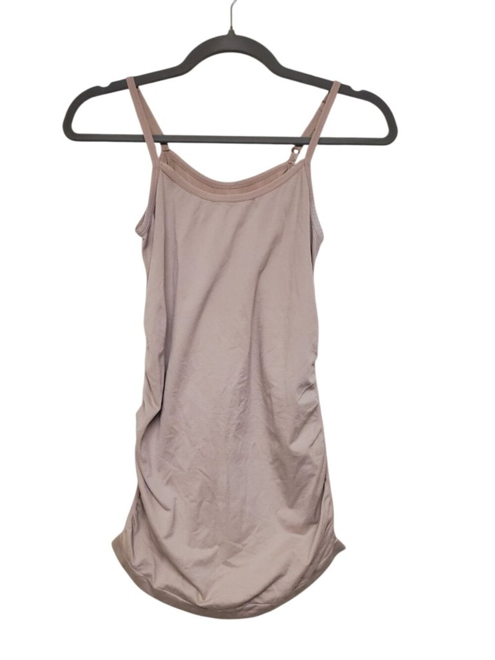 A:Glow Maternity Women's Nude Beige Ruched Side Shaping Camisole Tank Size S